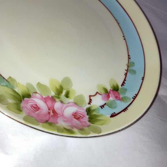 Vintage Nippon Japan Studio Hand-painted floral and branches art plate EUC! - Picture 5 of 8